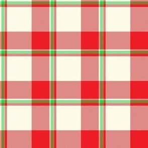 Cream, Red, & Green Christmas plaid 3