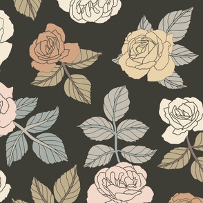 Boho Roses on a larger scale