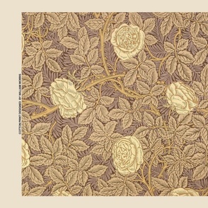 William Morris - Rose- Artprint -  ART NOVEAU MUSEUM- Cotton Prints Exhibition , - William Morris Wall Hanging, William Morris Tea towel