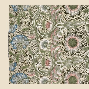 William Morris - Corncockle - Artprint -  ART NOVEAU MUSEUM- Cotton Prints Exhibition , - William Morris Wall Hanging, William Morris Tea towel