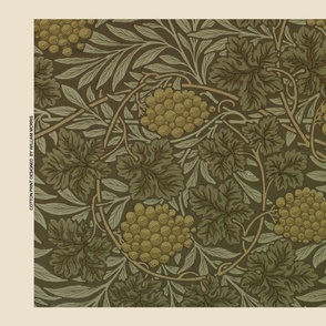 William Morris - Grapes - Artprint -  ART NOVEAU MUSEUM- Cotton Prints Exhibition , - William Morris Wall Hanging, William Morris Tea towel