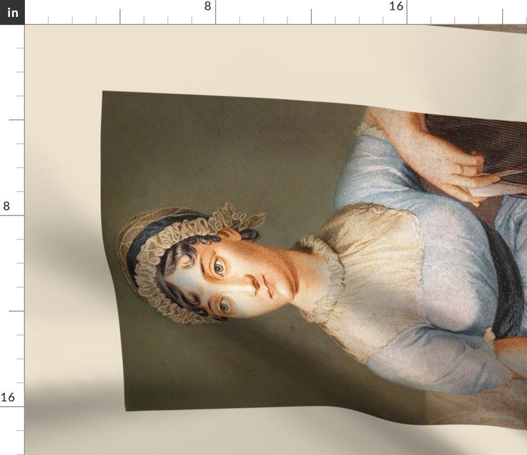 Beloved Jane - Jane Austen Portrait Teatowel - Wall Hanging Jane Austen Painting 3