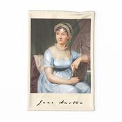 Beloved Jane - Jane Austen Portrait Teatowel - Wall Hanging Jane Austen Painting 1