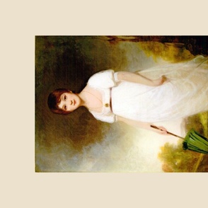 The Rice Portrait of Jane Austen - Jane Austen Tea Towel - Jane Austen Wall Hanging 