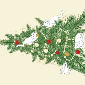 Christmas Tree and Cats