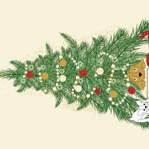 Christmas Tree and Dogs