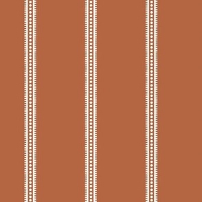 Winged Stripe: Rust Bandana Stripe, Fringed Stripe