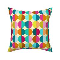 Colorful half circles on light yellow | medium