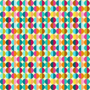 Colorful half circles on light yellow | small