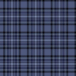 ★ DENIM BLUE TARTAN S ★ Royal Stewart inspired / Small Scale (2.5") / Collection : Plaid ’s not dead – Classic Punk Prints 