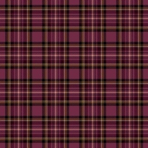 ★ BURGUNDY RED TARTAN XS ★ Royal Stewart inspired / Extra Small Scale (2") / Collection : Plaid ’s not dead – Classic Punk Prints 