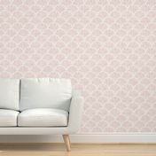 small scale abstract watercolor fan - cotton candy scallop - coastal pink wallpaper