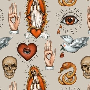 Love and Death Vintage Tattoo