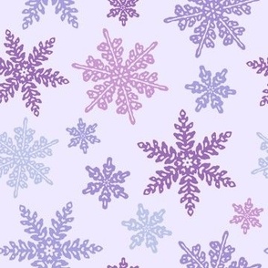 Pretty Snowflakes in Purple (Small Scale)