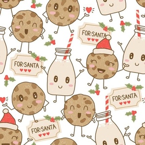 Cookies for Santa on White (Large Scale)