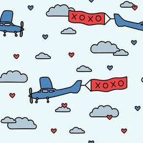 Valentine Planes: Blue on Blue (Small Scale)