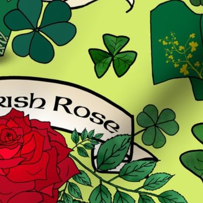 Irish Pride Tattoos (bright green background large scale) 