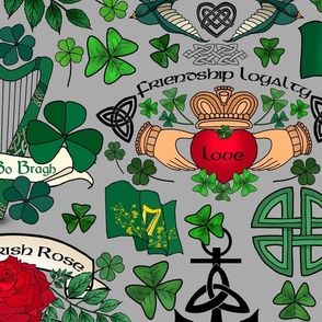 Irish Pride Tattoos (grey background large scale)  