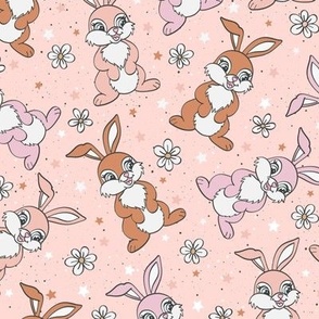 Cartoon Bunny Fabric, Wallpaper and Home Decor | Spoonflower