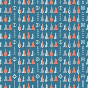 Christmas tree, blue nordic design
