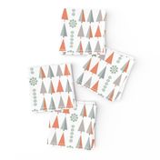 Christmas pattern, scandinavian style trees