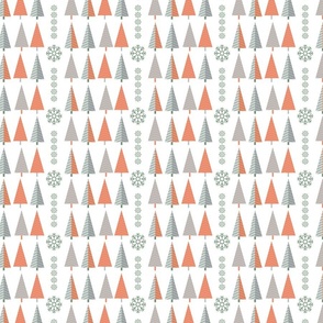Christmas pattern, scandinavian style trees