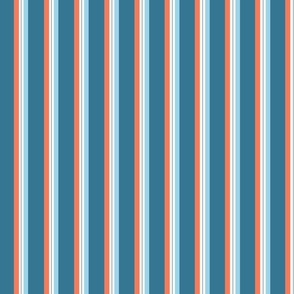 Blue stripes Nordic Christmas pattern