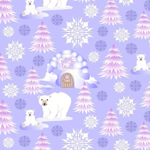 Polar Bears In Snow