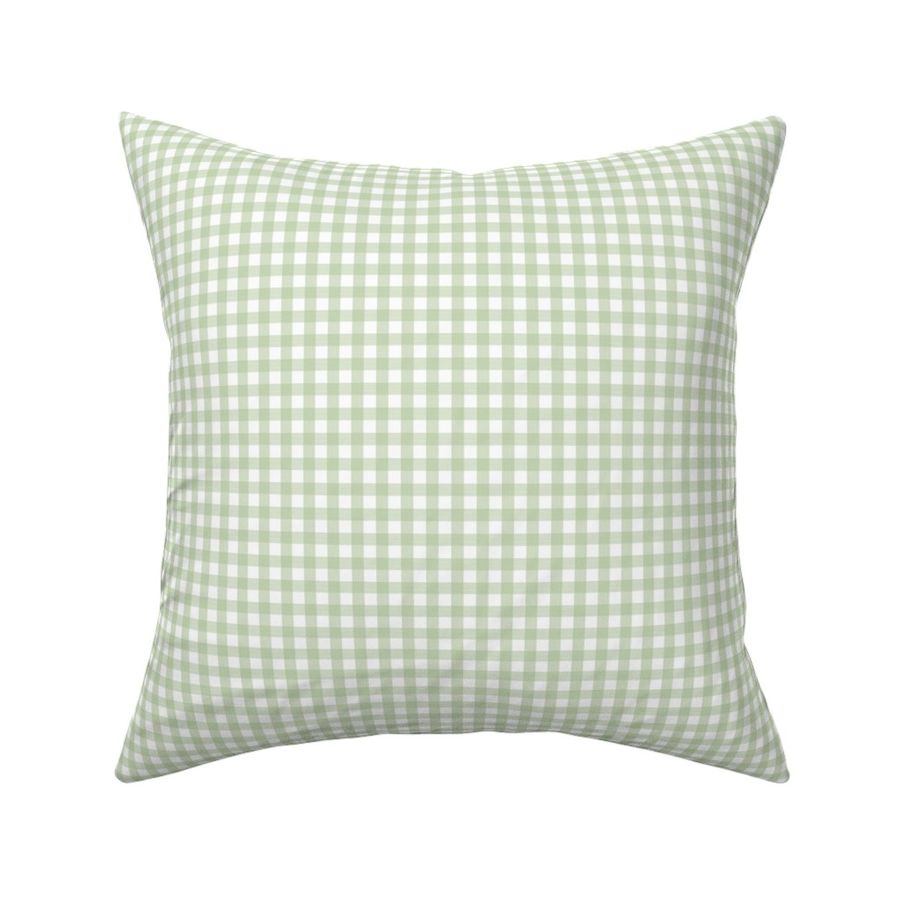 1/4" Gingham Check in Light Green Alexis