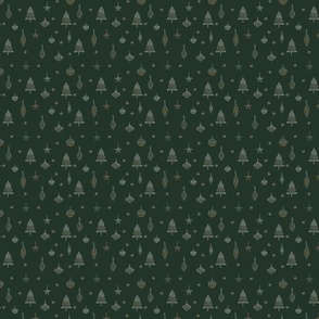 Cozy holidays - christmas stitch in green S