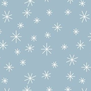 Snowflakes Retro Inspired LG on ice blue