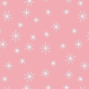 Snowflakes Retro Inspired LG on pink