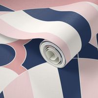 1920S ART DECO DETAILED ARCHES - BLUSH PINK AND NAVY