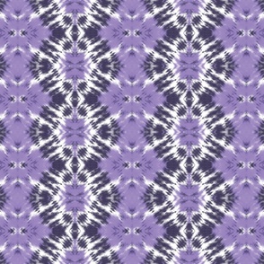 Purple and Black  Ikat / Tie dye Pattern / Medium scale 