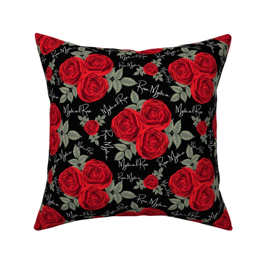 Catholic Rosa Mystical Design Fabric | Spoonflower