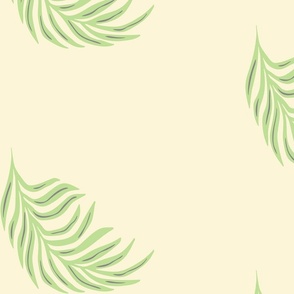 green fern on cream 