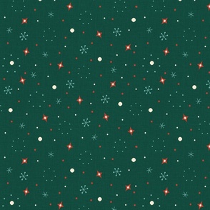 Mid Century Stars Green Small 