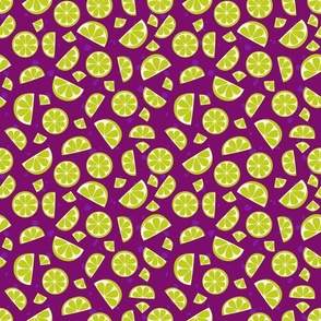 Juicy Limes on Purple