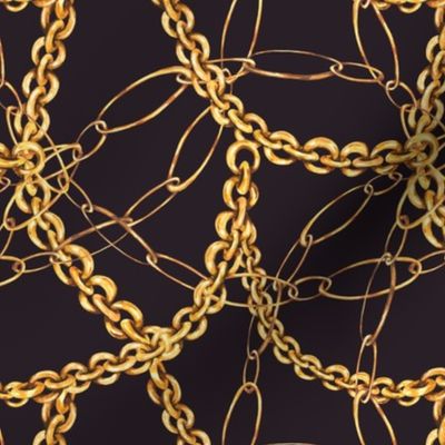 Gold Chain on black