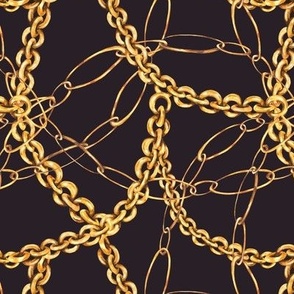 Gold Chain on black