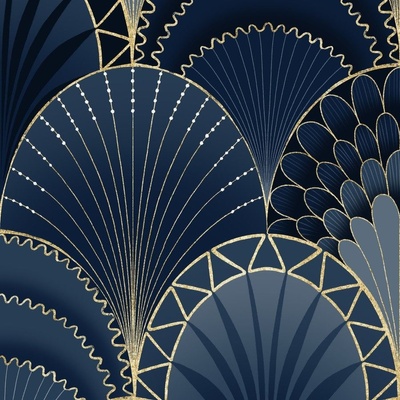 Gold Art Deco Fabric, Wallpaper and Home Decor | Spoonflower