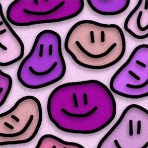 Pink and Blue Melty Smiley Face Sticker Pack by designxmad  Redbubble   Smiley Face sketch Cute easy drawings