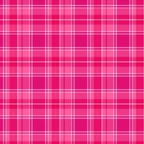 mini tartan plaid - hot pink