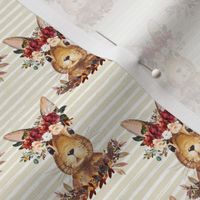 Harvest Bunny Tan and White Stripes - Small Print