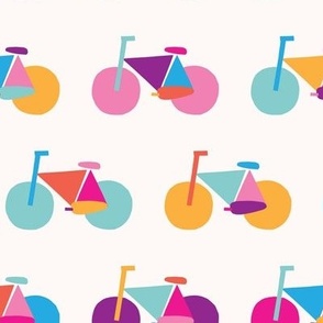 Bicycle Cut Outs in Rainbow