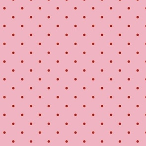 Red Pin Dots on Pink