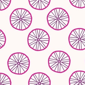 Bicycle Wheels in Pink