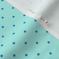 Blue Pin Dots on Turquoise