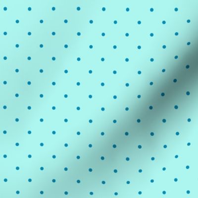 Blue Pin Dots on Turquoise