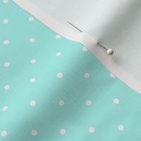 White Pin Dots on Turquoise
